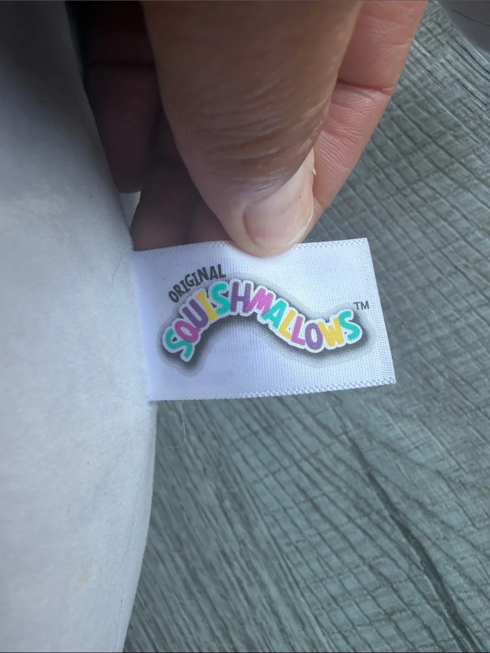 Squishmallows Milo Elephant Plush - Light Gray with Pastel Rainbow Accents